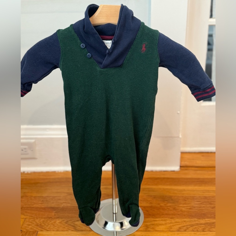 Ralph Lauren Cotton Sweater Onesie 6M